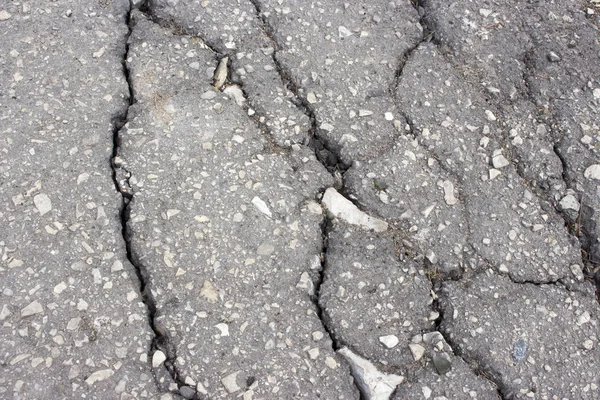 Die alte Asphaltstraße Stockfoto