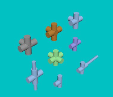 Bağlantı türleri 3d borular