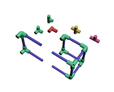 Bir plastik inşa örgü 3d