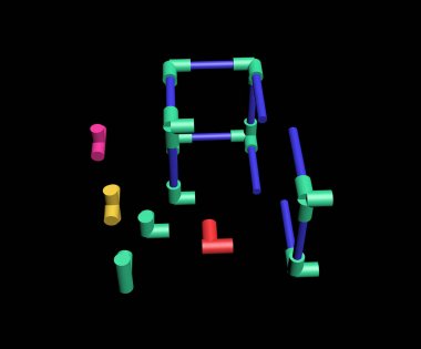 Bir plastik inşa örgü 3d