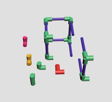 Bir plastik inşa örgü 3d