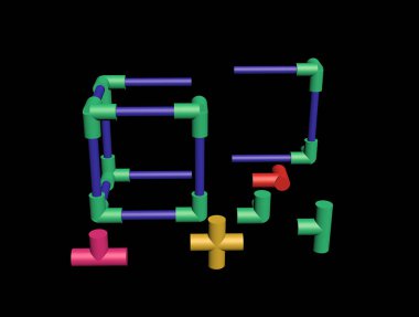 Bir plastik inşa örgü 3d