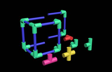 Bir plastik inşa örgü 3d