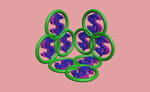 Dolar symbol 3d — Zdjęcie stockowe
