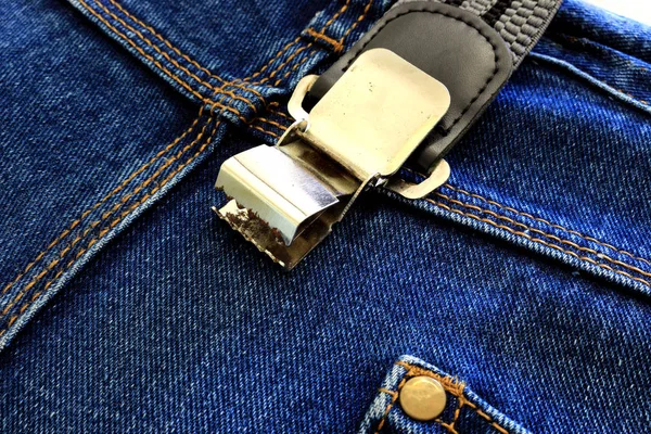 Old Jeans Suspenders — Stock Photo, Image