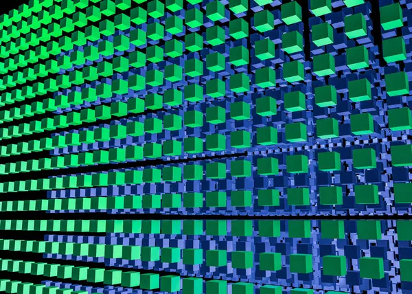 Üç boyutlu figürlerin soyut mozaiği