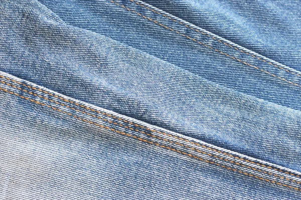 Azul Denim Velho Tecido Desgastado — Fotografia de Stock