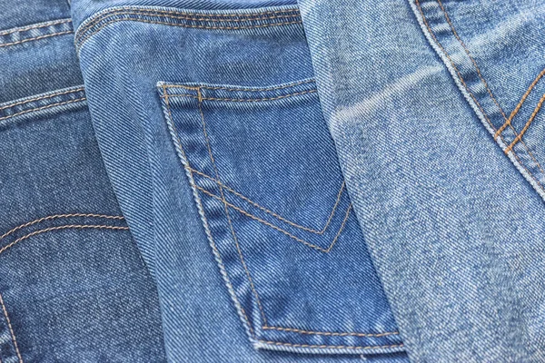 Vieux Tissu Effiloché Denim Bleu — Photo