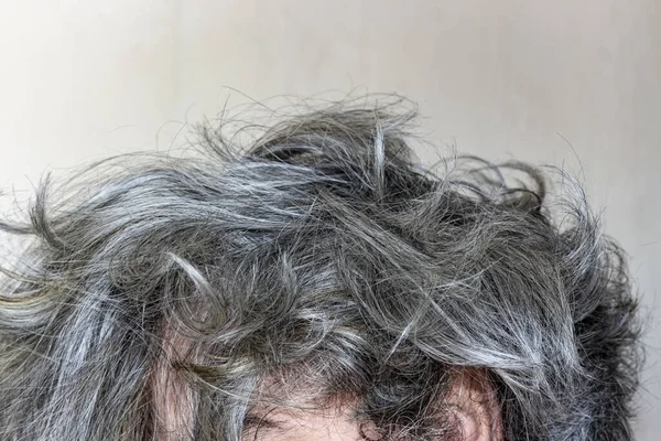 long gray disheveled human hair