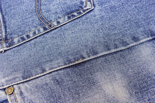 Blå Denim Gammal Friterad Tyg — Stockfoto