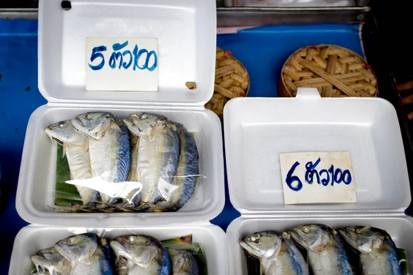 Thai mackerel fish sell for five, one hundred bath and six, one hundred bath.