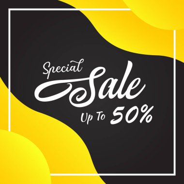 Renkli satış etiketleri ve poster