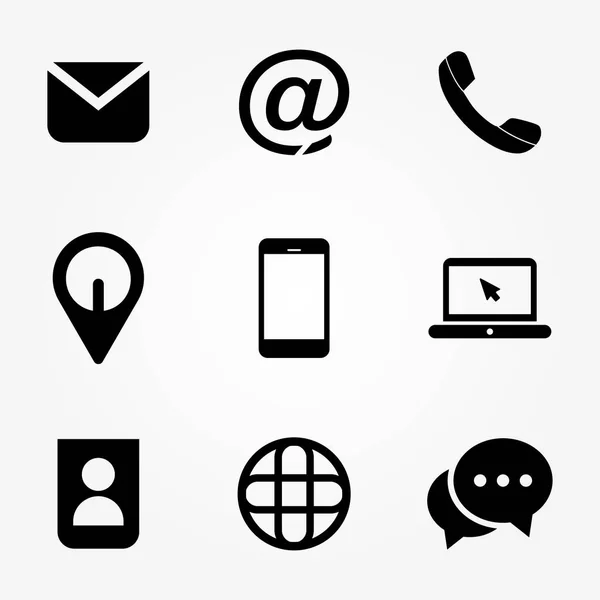 Contact Flat Icon Solid Style Geïsoleerd Gemakkelijk Van Kleur Grootte — Stockvector