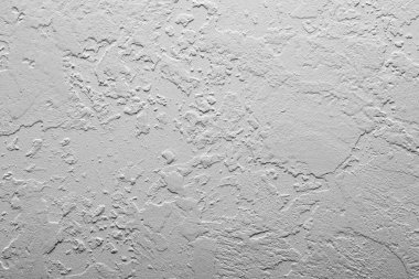 Hafif duvar sıva, soyut lekeli beton. Güzel gri, beyaz doku veya arkaplan, soyut duvar yüzey arkaplanı, alışılmadık lekeli yüzey.