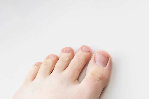 没有修指甲的女性腿 手指和指甲的密切合作 是修指甲的基础 复制空间 商业理念 美容室 Spa程序 — 图库照片