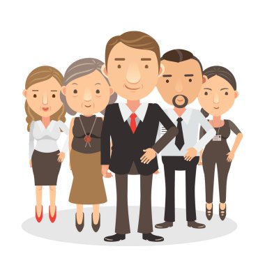 iş takımı vektör illüstrasyonu