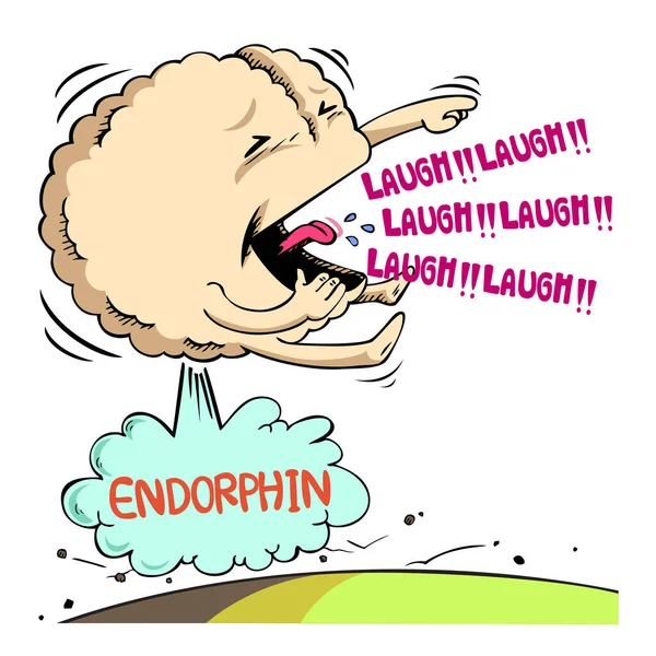 Brain laugh Vector Illustration — Stock Illustration Brain Laugh Vector Illustration Royalty Free Stock Vectors