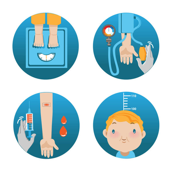 Physical Exam vector illustration