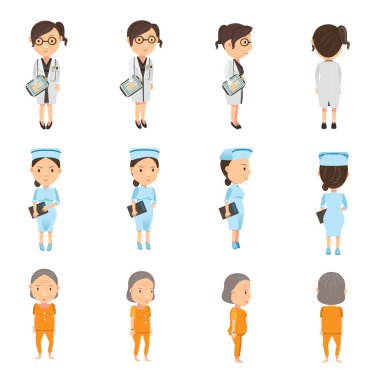 Tıbbi Kişilik vektör illüstrasyonu