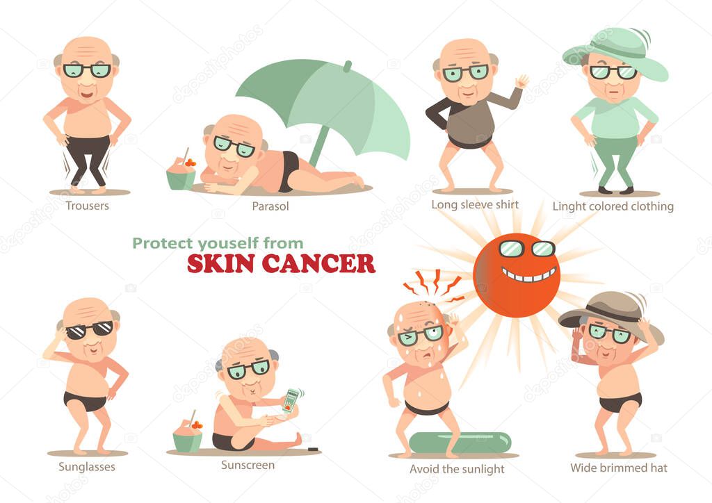 skin cancer vector illustration