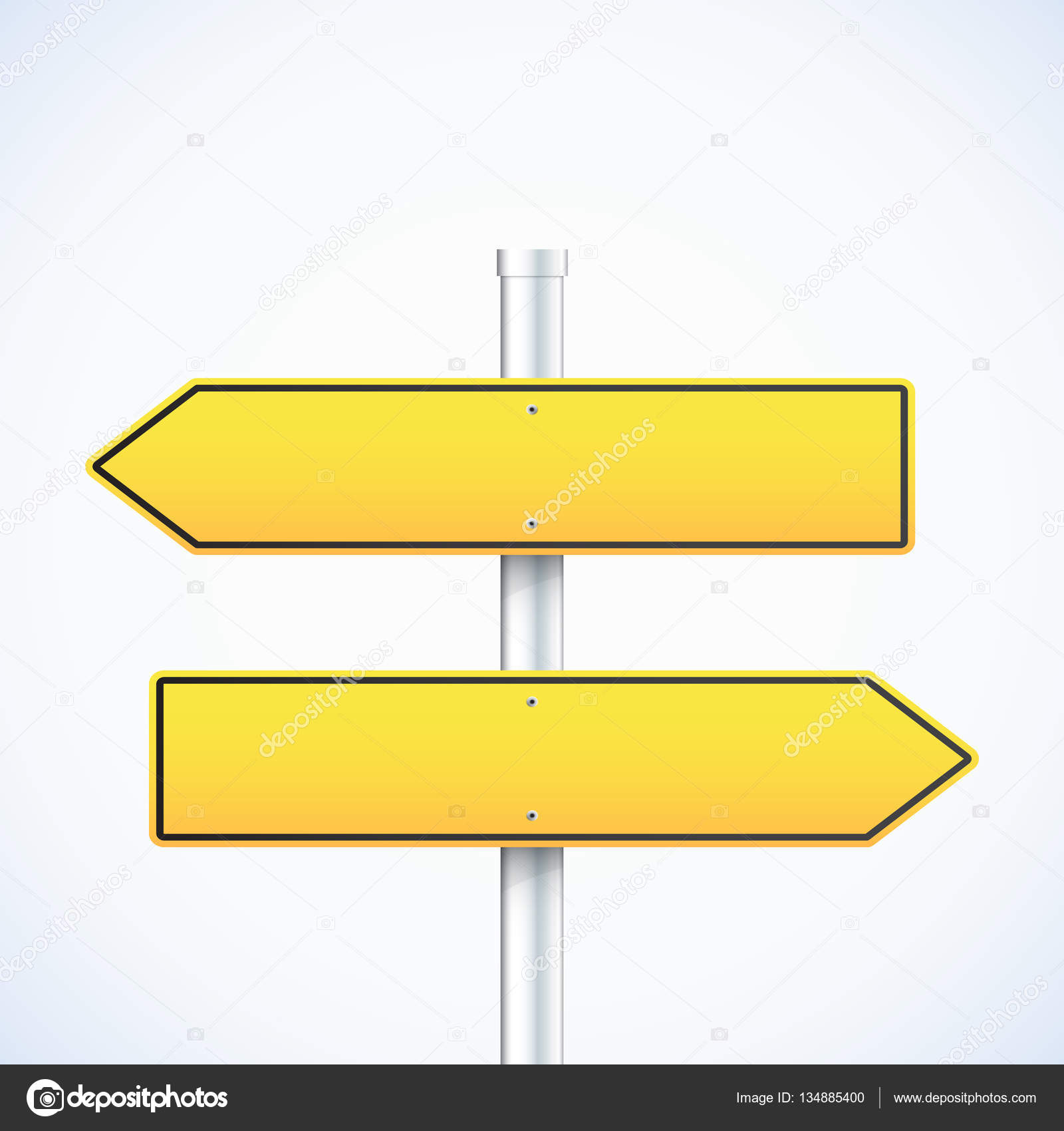 vector arrow road signs right and left arrows stock vector