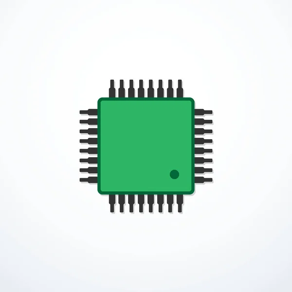 Vektör Cpu simgesi. Merkezi işlem birimi simgesi
