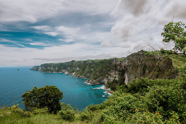 view of the Manta Point coastline from one of its cliffs