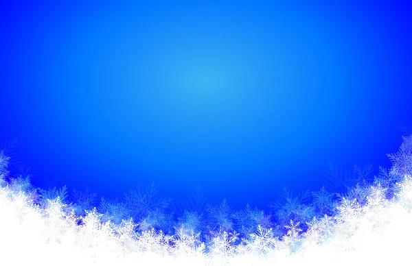 Fondo azul con copos de nieve — Archivo Imágenes Vectoriales