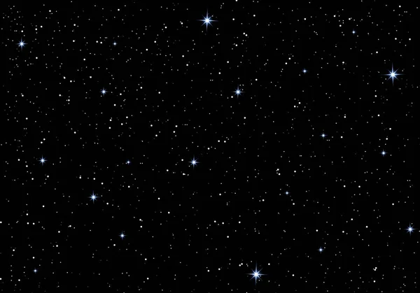 Schöne Sterne am Nachthimmel — Stockvektor