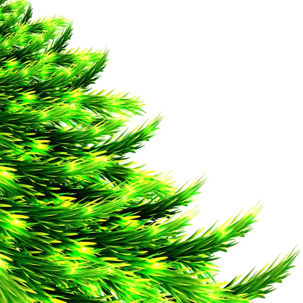 Mooie groene kerstboom — Stockvector