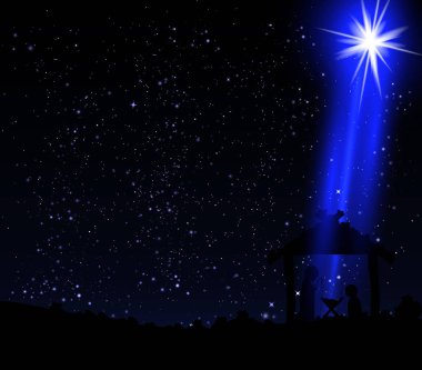 İsa'nın kulübe Noel yıldızı