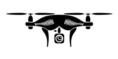 Beyaz arka plan üzerinde izole quadrocopter