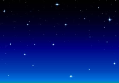 Bir sürü yıldız gece karanlık mavi arka plan