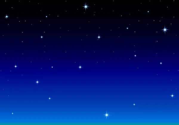 Un sacco di stelle nella notte sfondo blu scuro — Vettoriale Stock