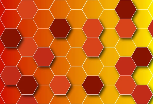 Orange abstrakte Hintergrund Wabe — Stockvektor