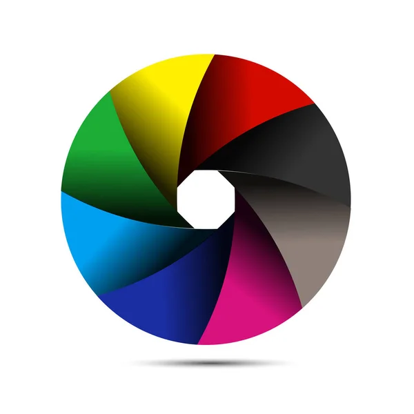 Volet de caméra coloré — Image vectorielle