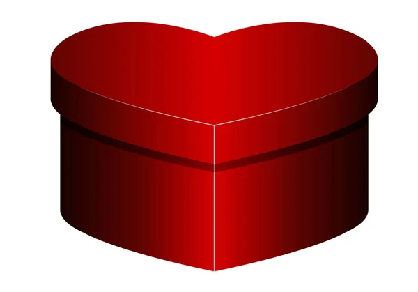 Isolated box in heart shape — Stock Vector