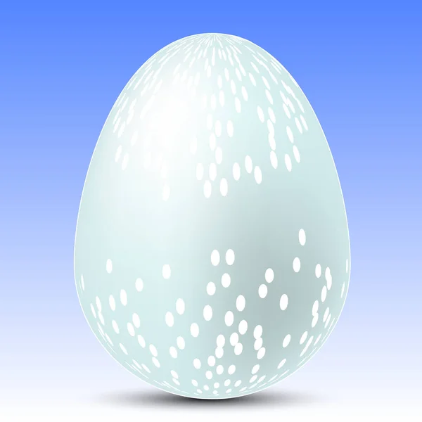 Blue egg with spots — Stock Vector