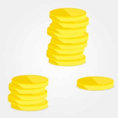 Üç yığın altın sikke