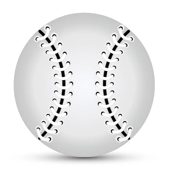 Isolated gray baseball — Stock Vector