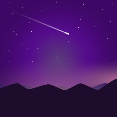 Kuyruklu yıldız ve gece dağlar