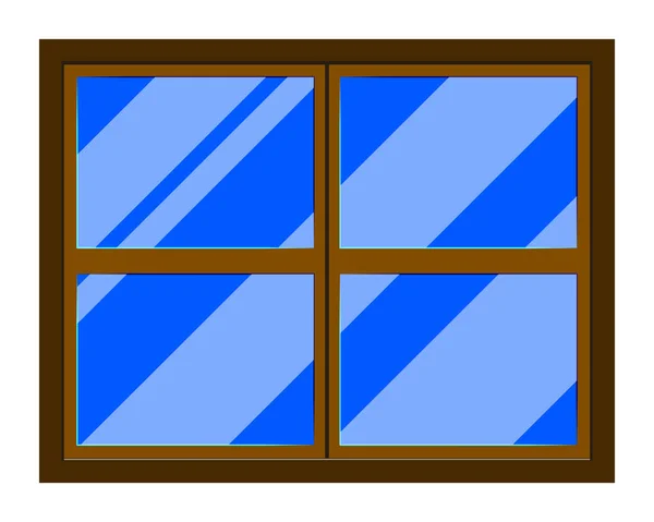 Geschilderde houten venster — Stockvector