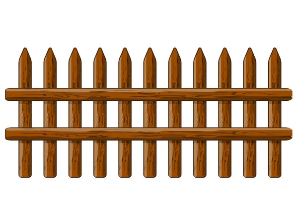 Dřevěný rustikální plot — Stockový vektor