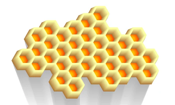 Peine de miel abejas — Archivo Imágenes Vectoriales