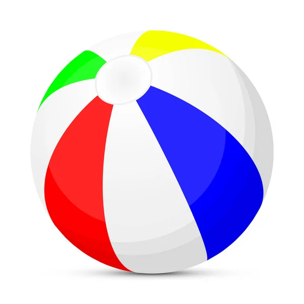 Balle de plage isolée — Image vectorielle