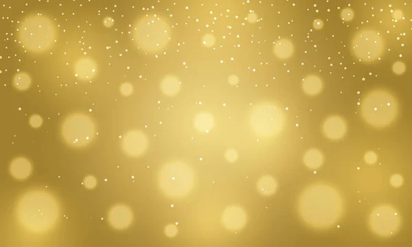 Goldener verschwommener goldener Bokeh-Hintergrund — Stockvektor