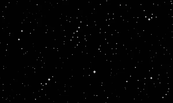 Estrellas blancas abstractas en un cielo negro — Vector de stock