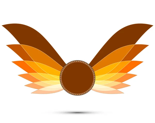 翼を持つメダル — ストックベクタ