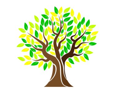 Ağaç yaprakları logolu