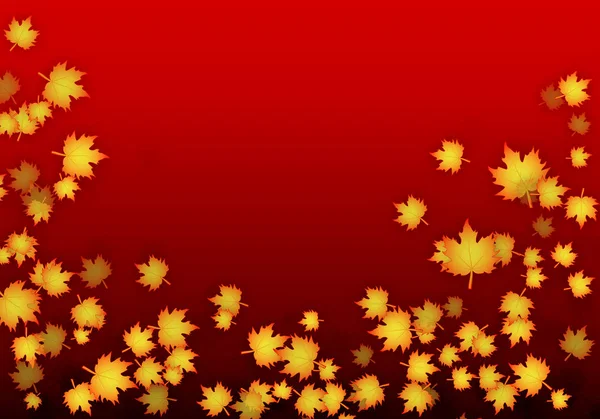 Fondo con hojas de otoño — Vector de stock